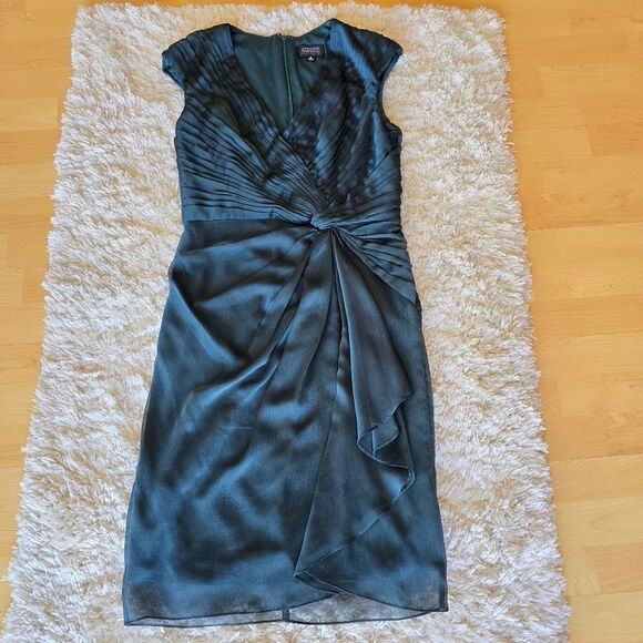 ADRIANA PAPPEL Evening Womens Green Mini Drees Size 8 Glam, Formal - Picture 2 of 10